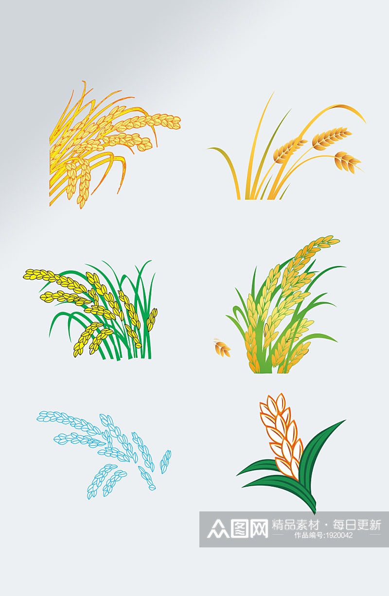 粮食水稻麦子麦穗免扣元素素材