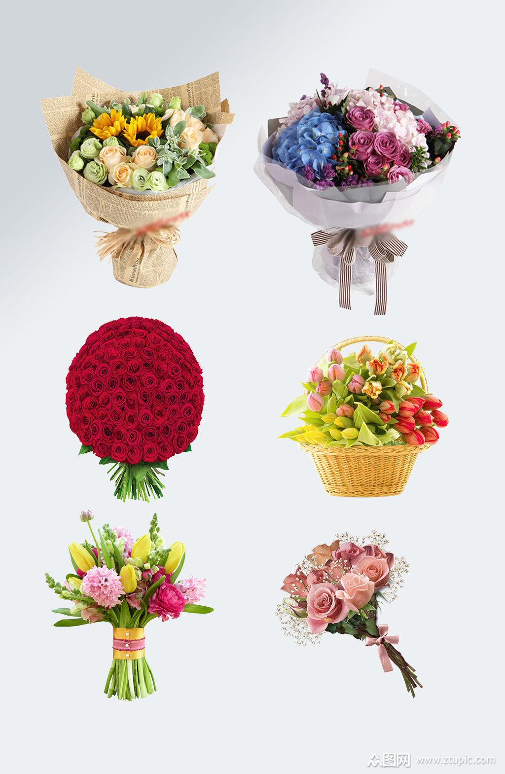 花朵鲜花花束免抠素材