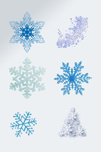 冬季雪花飘雪装饰图案