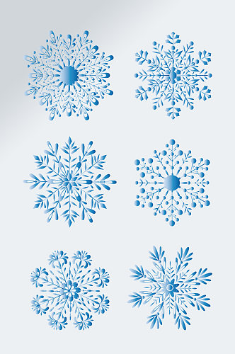 冬季雪花飘雪装饰图案
