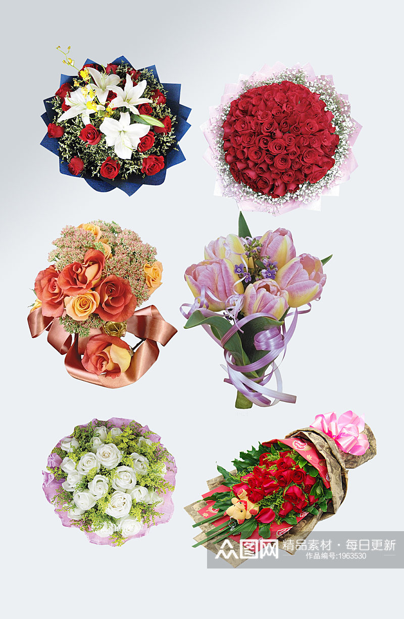 求婚告白花朵鲜花花束素材素材