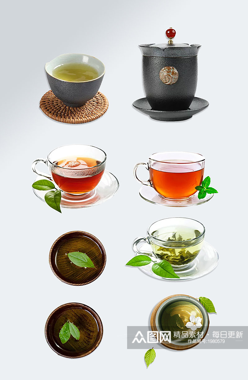 写实茶杯水杯免抠素材素材