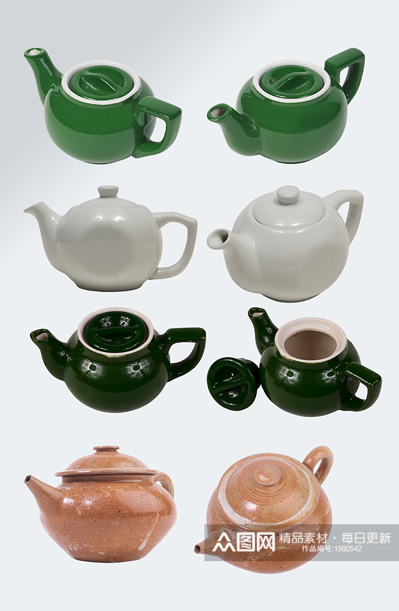 高清茶壶茶具素材素材