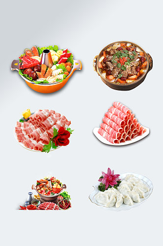 火锅食材肉卷素材