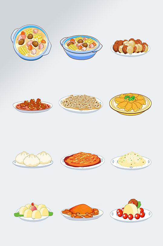 菜品插画图片-菜品插画素材下载-众图网