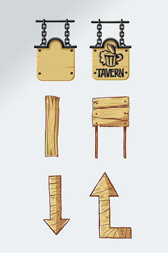 木质公园立牌指示牌素材