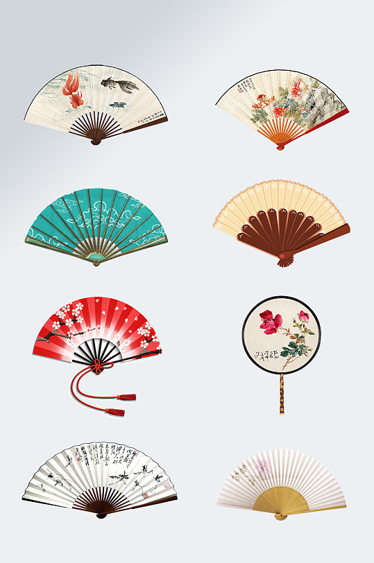 传统扇子免扣素材
