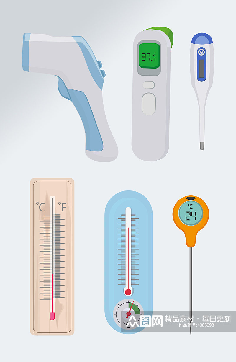 医用温度计体温计素材素材