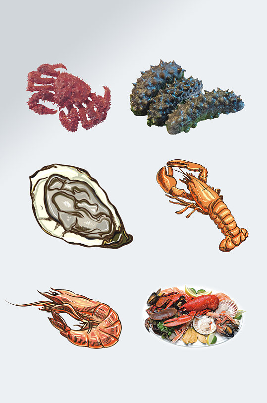 海鲜海产食材元素