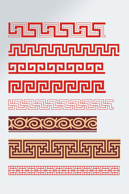 回形花边花纹雕刻素材