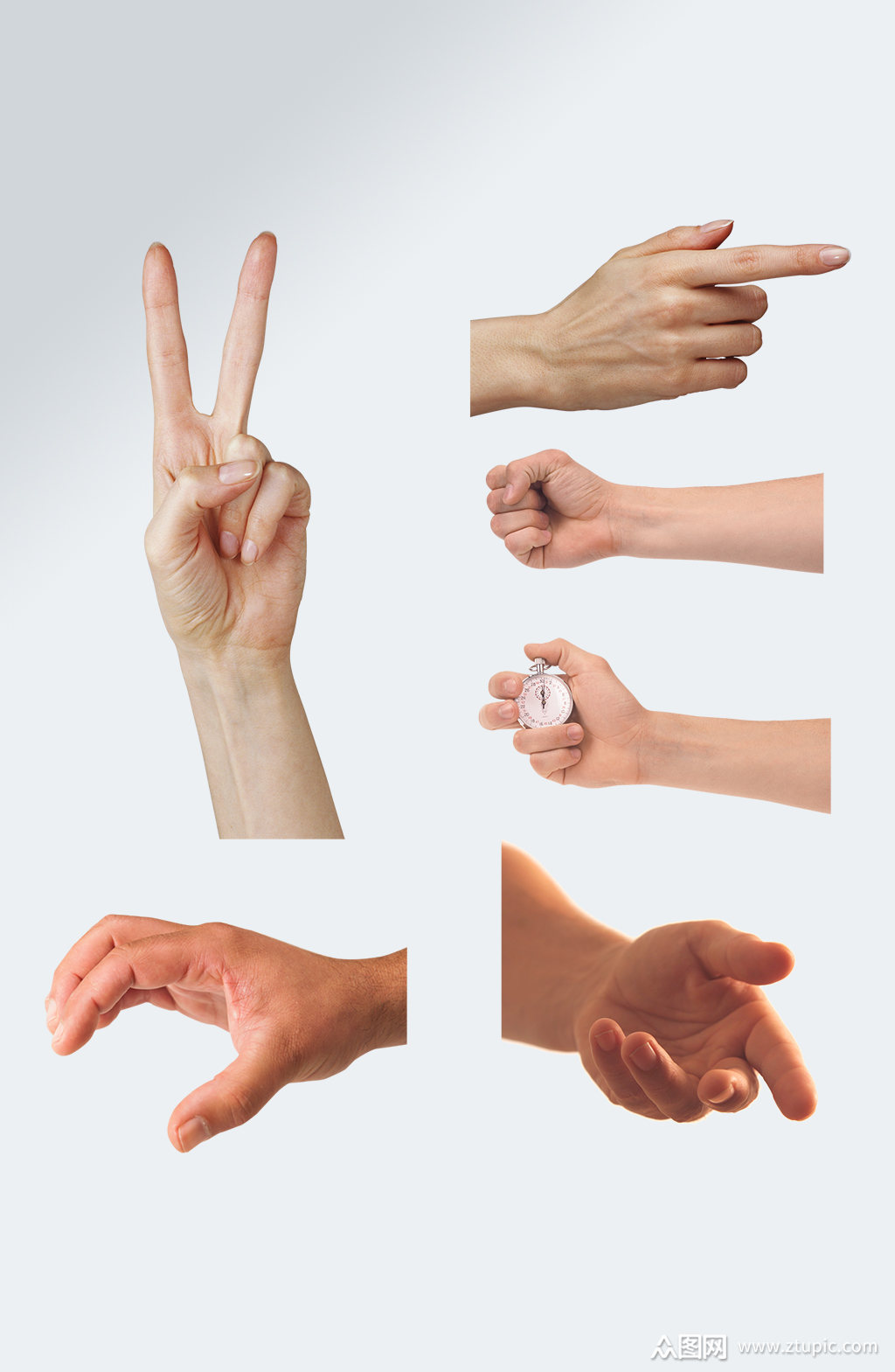 各种手势人物手部素材