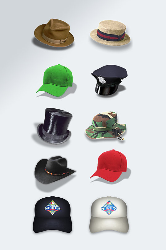 休闲帽子免抠素材设计