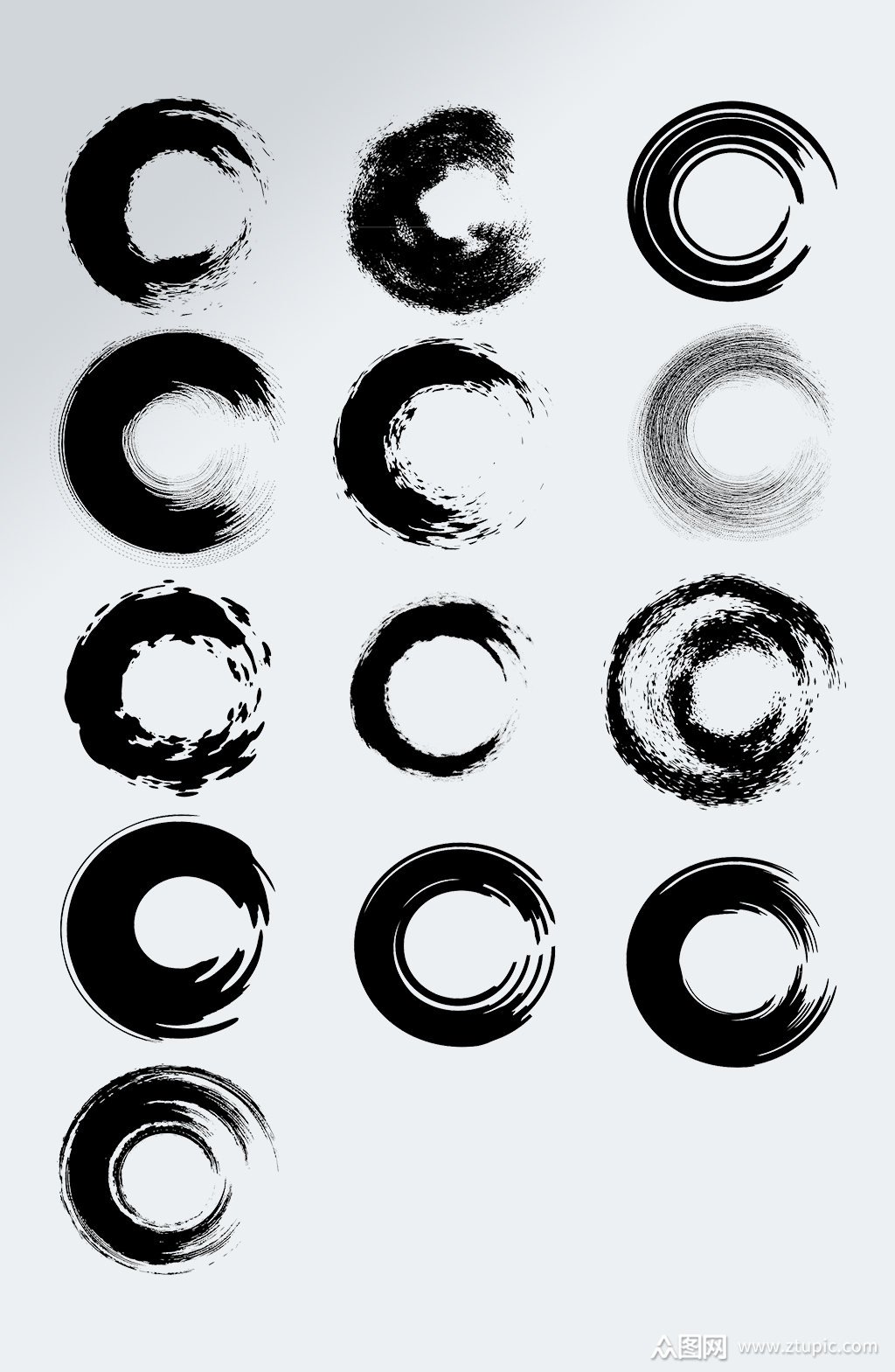 中国风水墨笔画素材素材