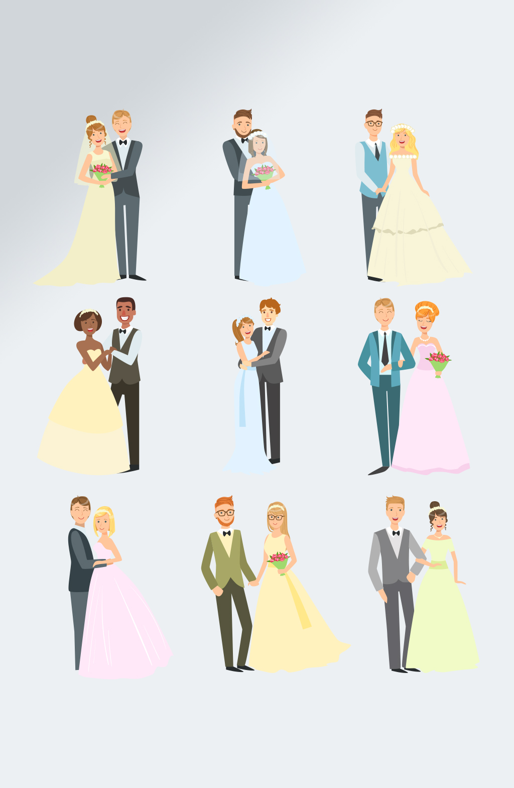 婚礼新娘新郎人物素材