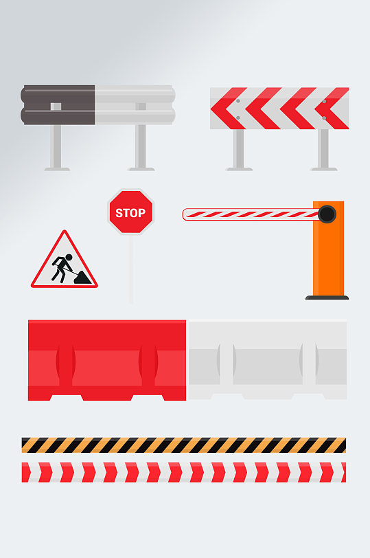 安全警戒线免抠素材