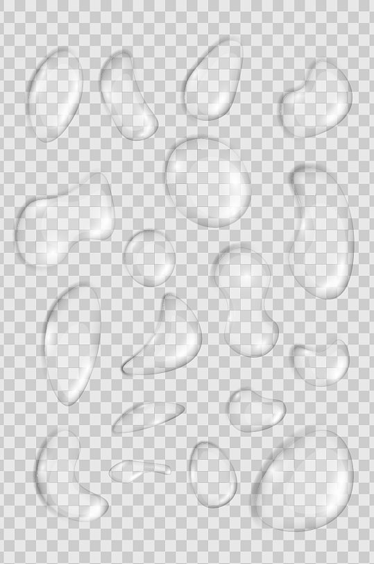 矢量水珠水滴透明素材
