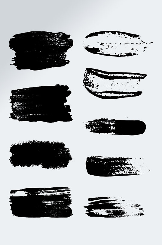 墨迹毛笔笔刷素材