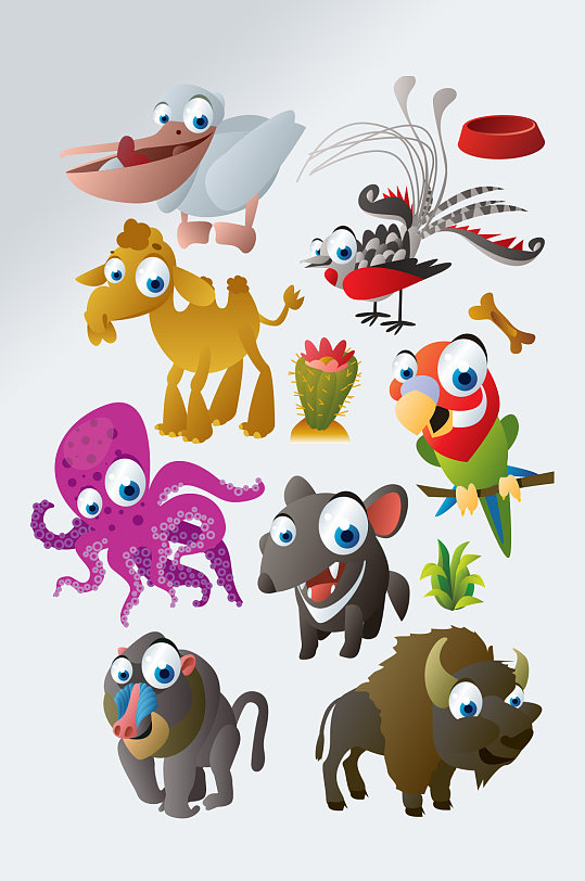幼儿园立即下载多彩可爱动物透明素材立即下载卡通动物免扣素材立即