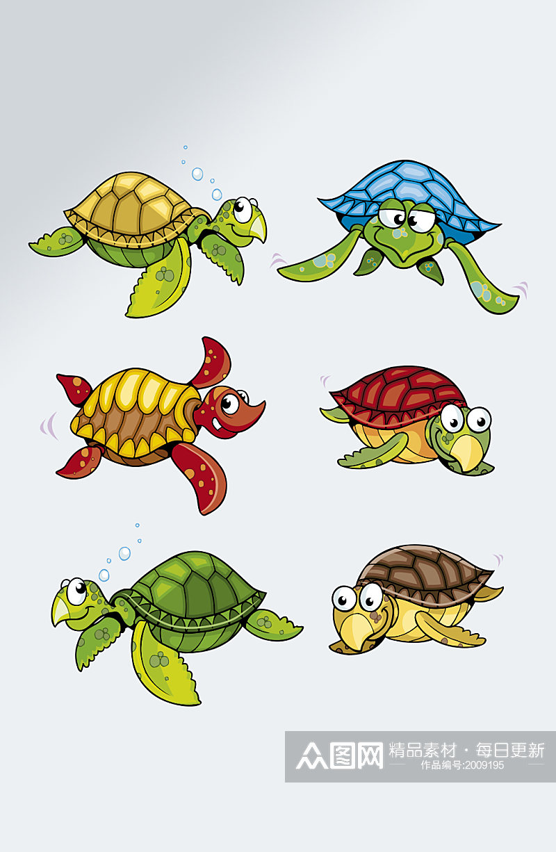 动物园手绘海龟免抠素材素材