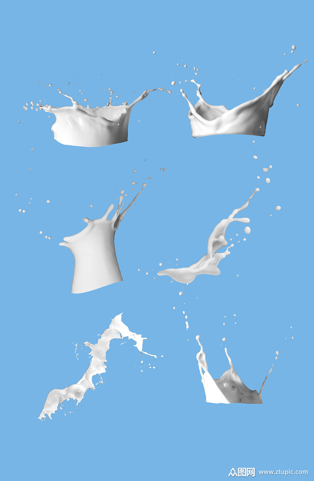 动感牛奶液体飞溅元素模板下载-编号2048533-众图网