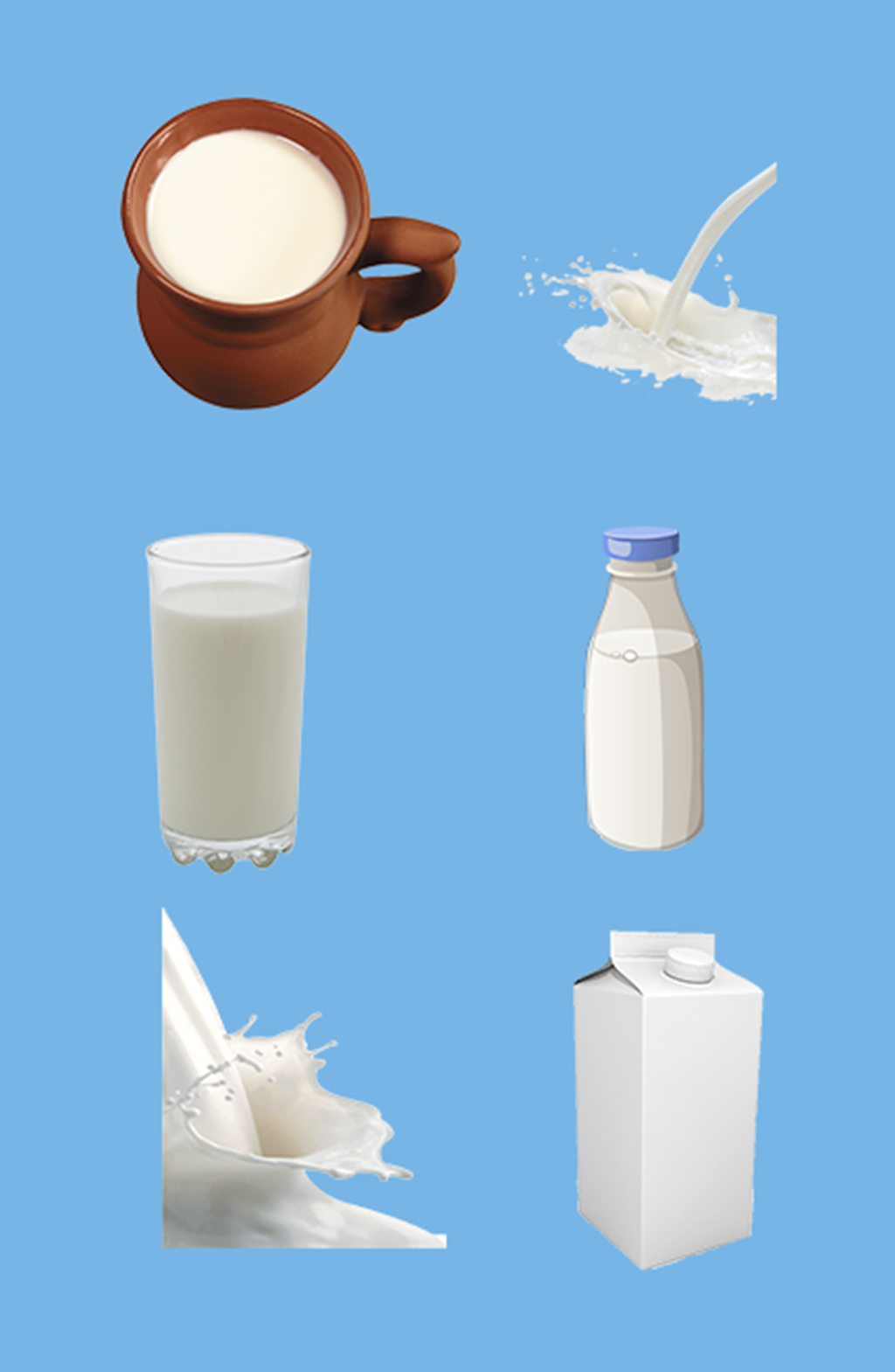 天然有机白色纯牛奶素材