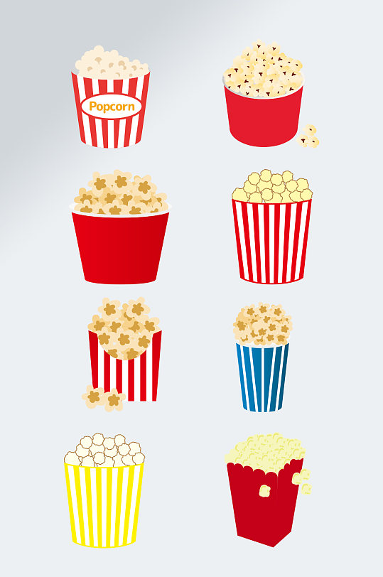 电影院爆米花插画