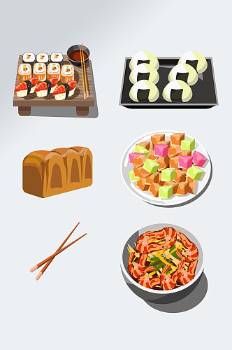日本料理美食插画元素
