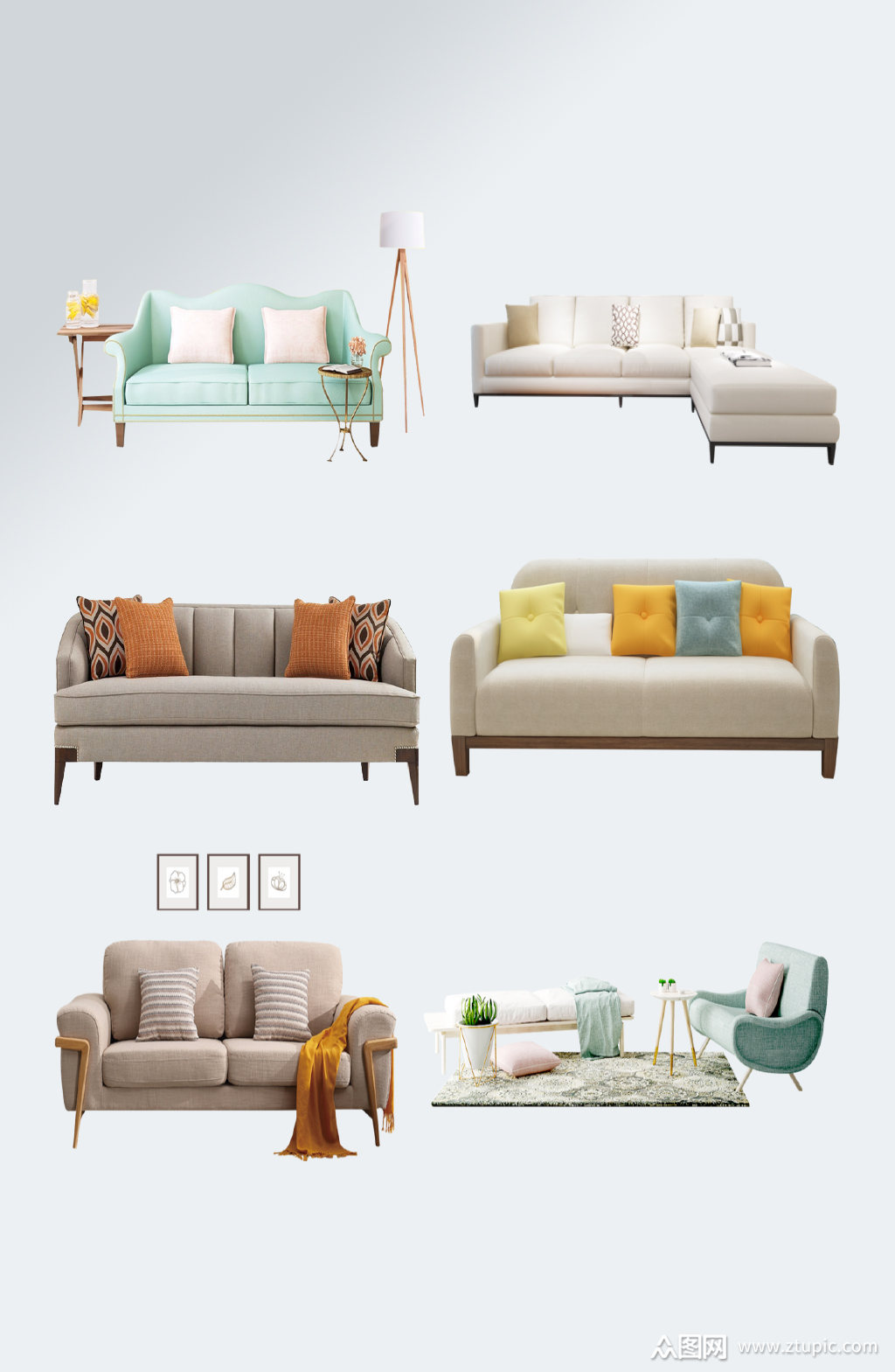 沙发家具软装素材模板下载-编号2054383-众图网
