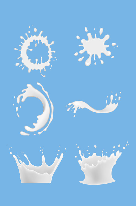 牛奶液体飞溅元素动感牛奶液体飞溅元素动感液态牛奶设计素材动感液态