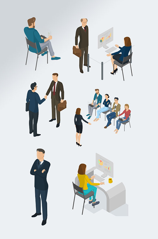 扁平人物合作图片-扁平人物合作素材下载-众图网