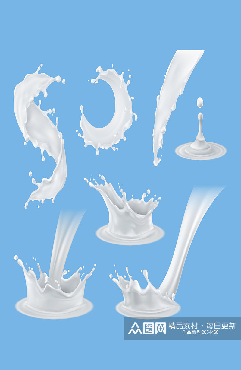 白色纯牛奶免抠素材素材