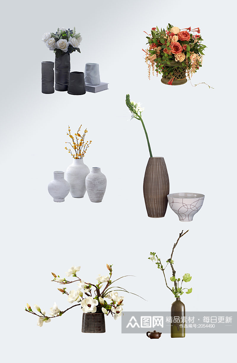 家装艺术花瓶免抠素材素材
