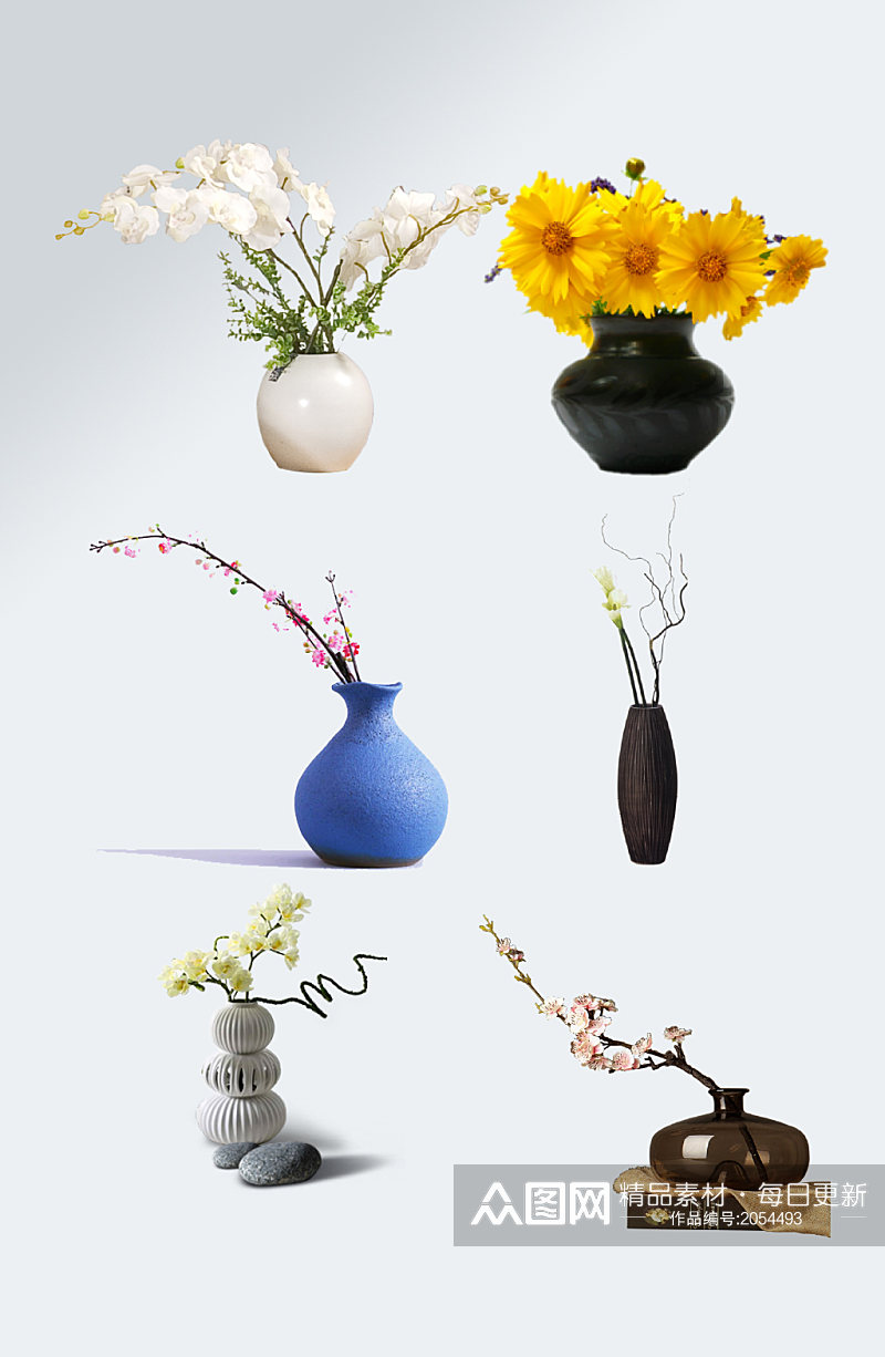 家居艺术花瓶透明元素素材
