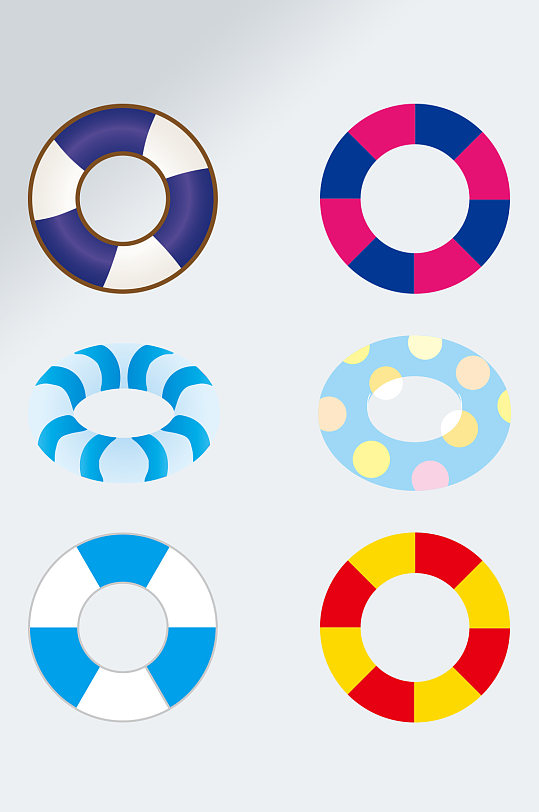 游泳装备手绘游泳圈素材