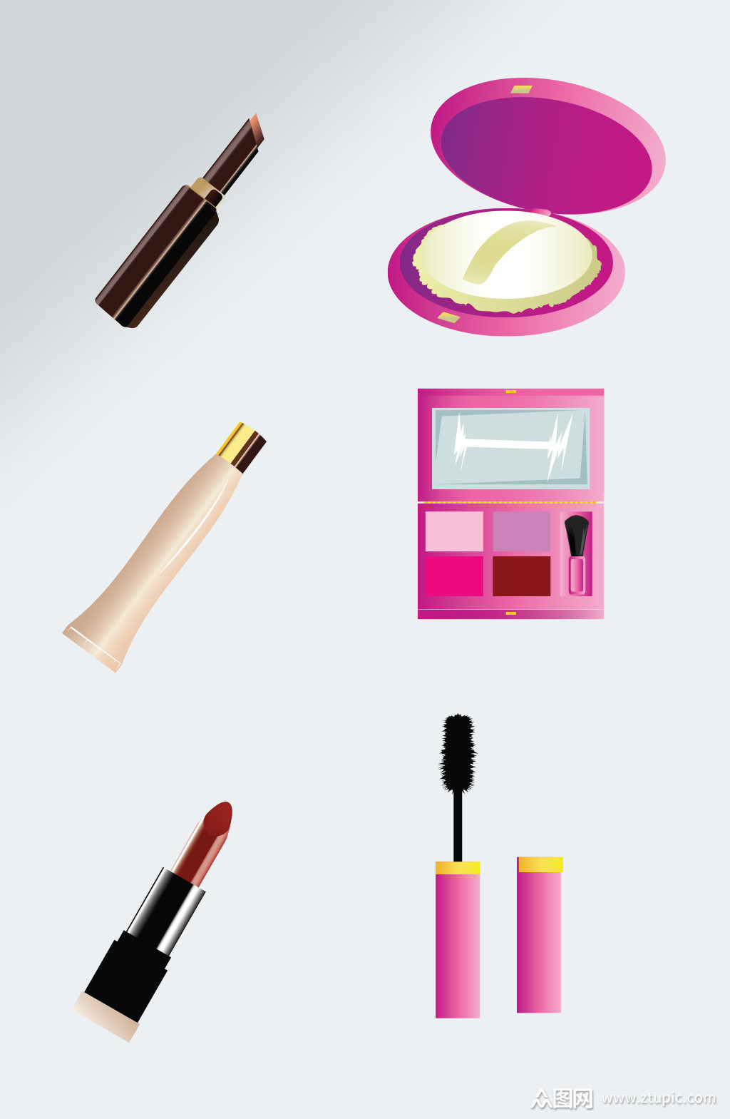 卡通化妆品矢量元素素材