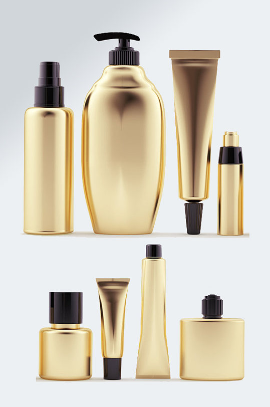 金色化妆品瓶子素材
