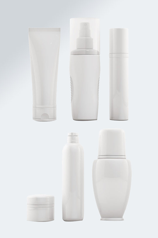 白色化妆品瓶免抠元素