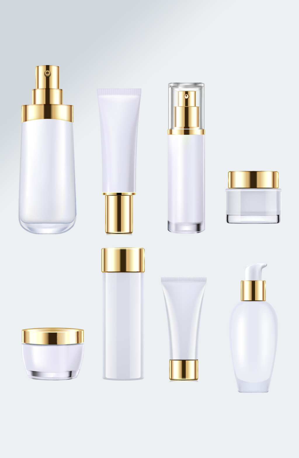 卡通化妆品瓶子矢量元素素材