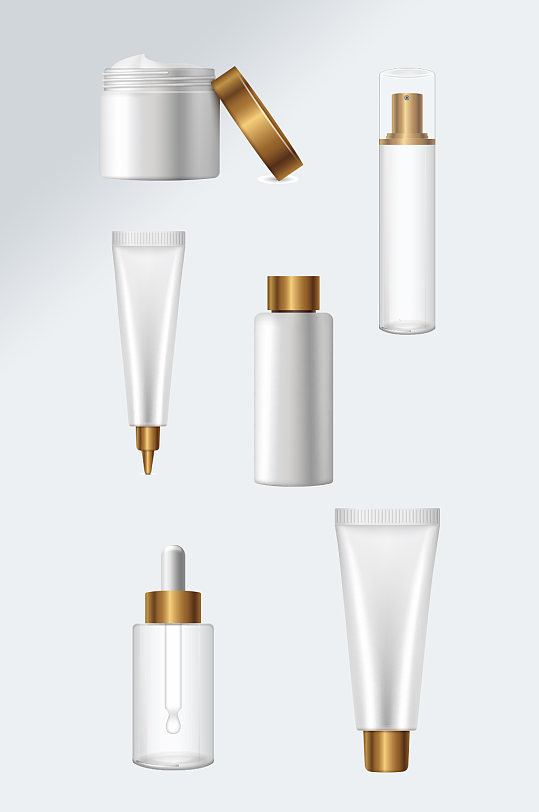 卡通化妆品瓶子矢量元素