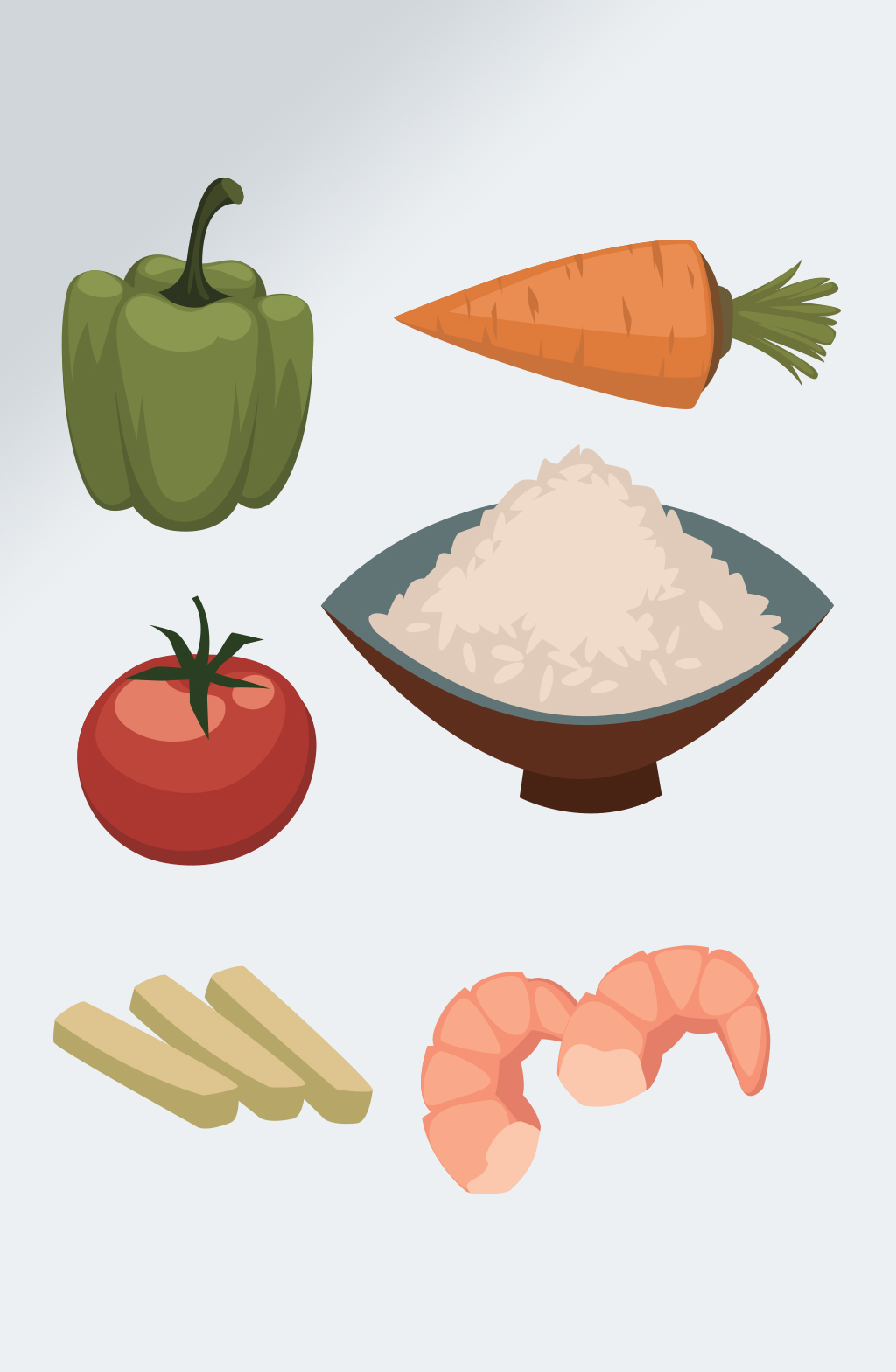 可爱美食插画食材元素素材