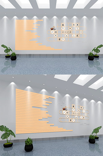 古风文化礼堂校园文化墙