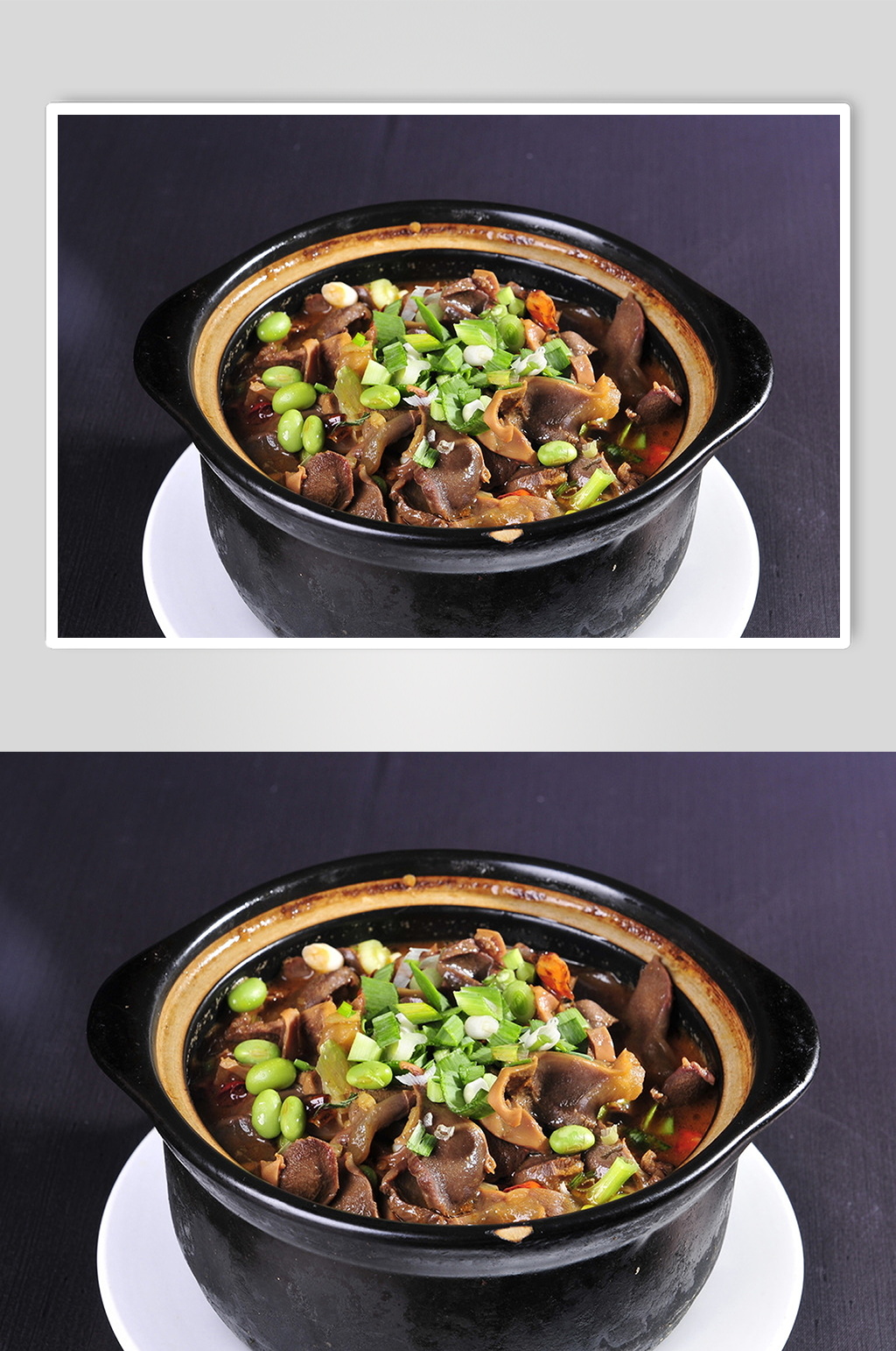 腌菜鸭肫鸭肠煲美食摄影图片素材