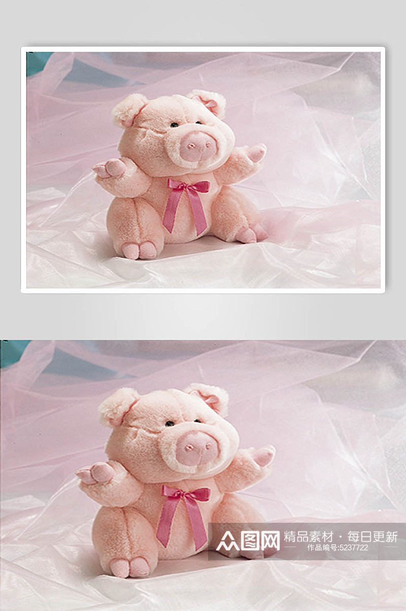 小猪玩偶摆件摄影图片素材