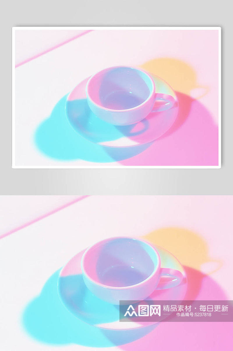 白色咖啡杯摄影图片素材
