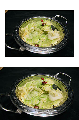 素炒花菜美食摄影图片