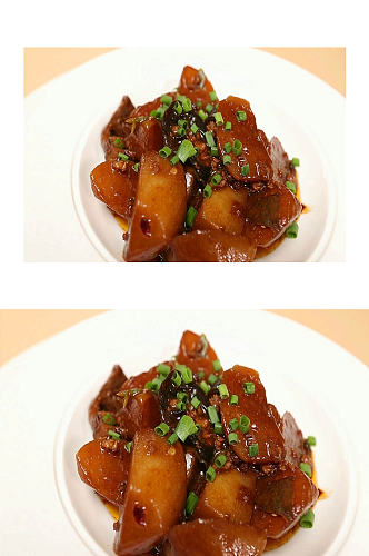 红烧土豆美食摄影图片