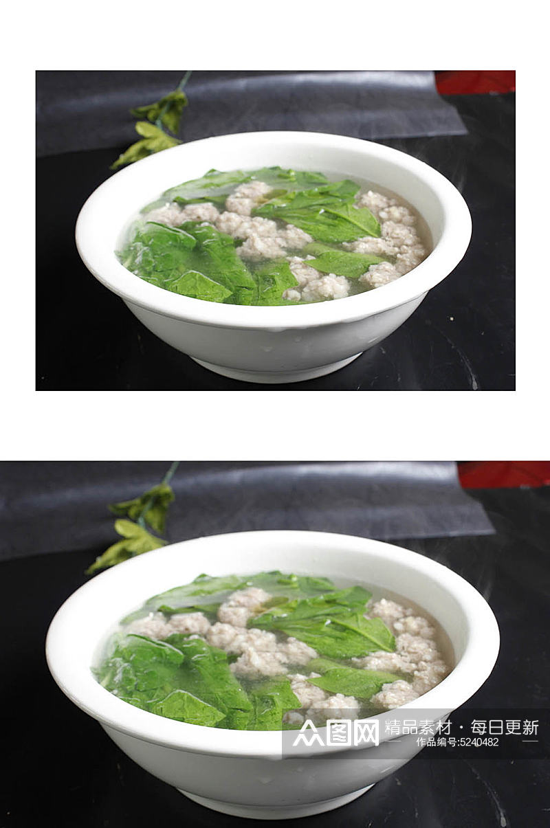 肉丸汤美食摄影图片素材