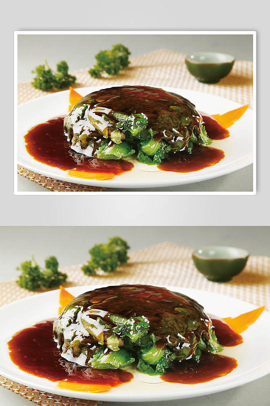 蚝油生菜美食摄影图片