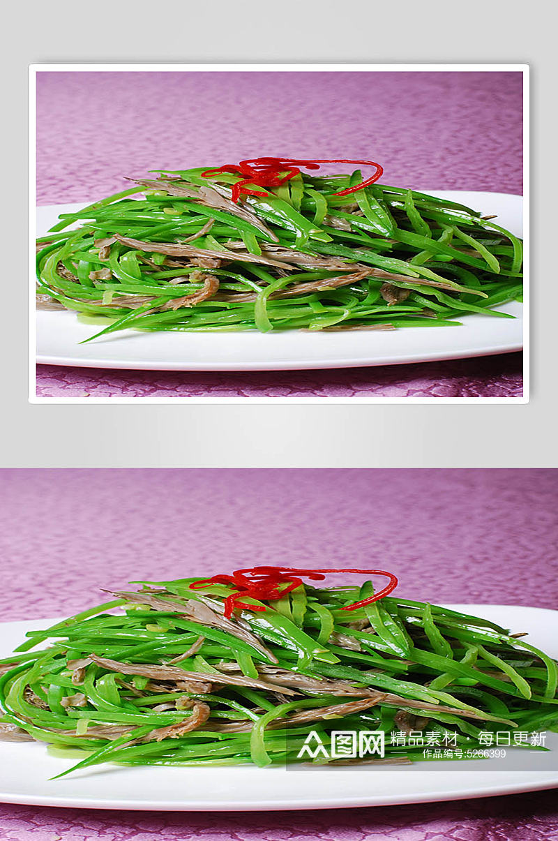 荷兰豆伴腐竹美食摄影图片素材