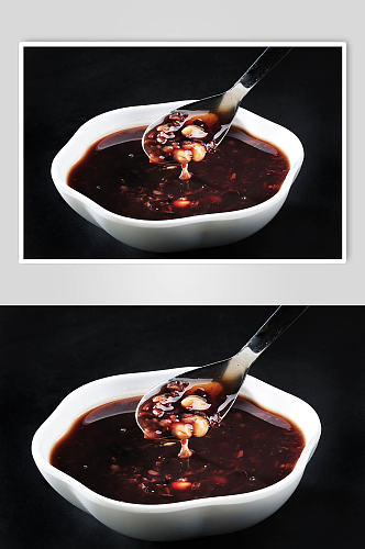 黑米粥美食摄影图片